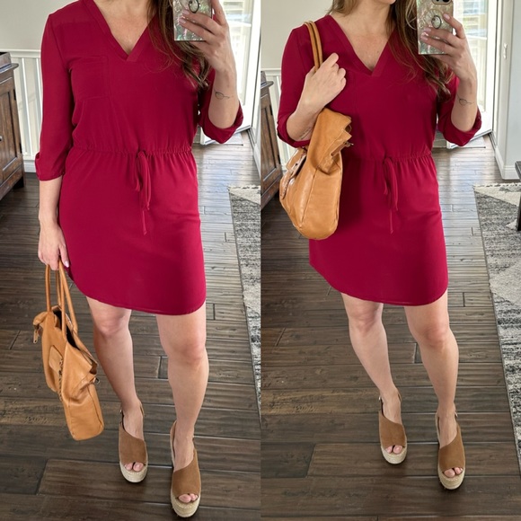 Mini Dress beautiful color Cherry 🍒 Size Medium - Picture 7 of 10
